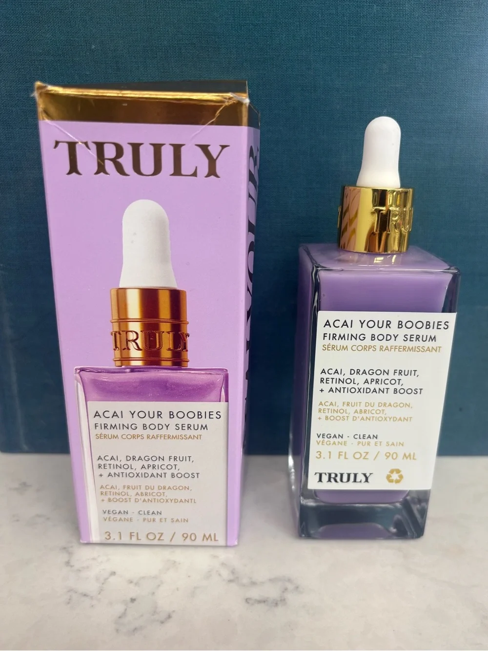 TRULY Acai Your Boobies Firming Body Serum - Purple & Gold